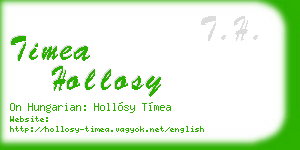timea hollosy business card