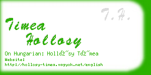 timea hollosy business card